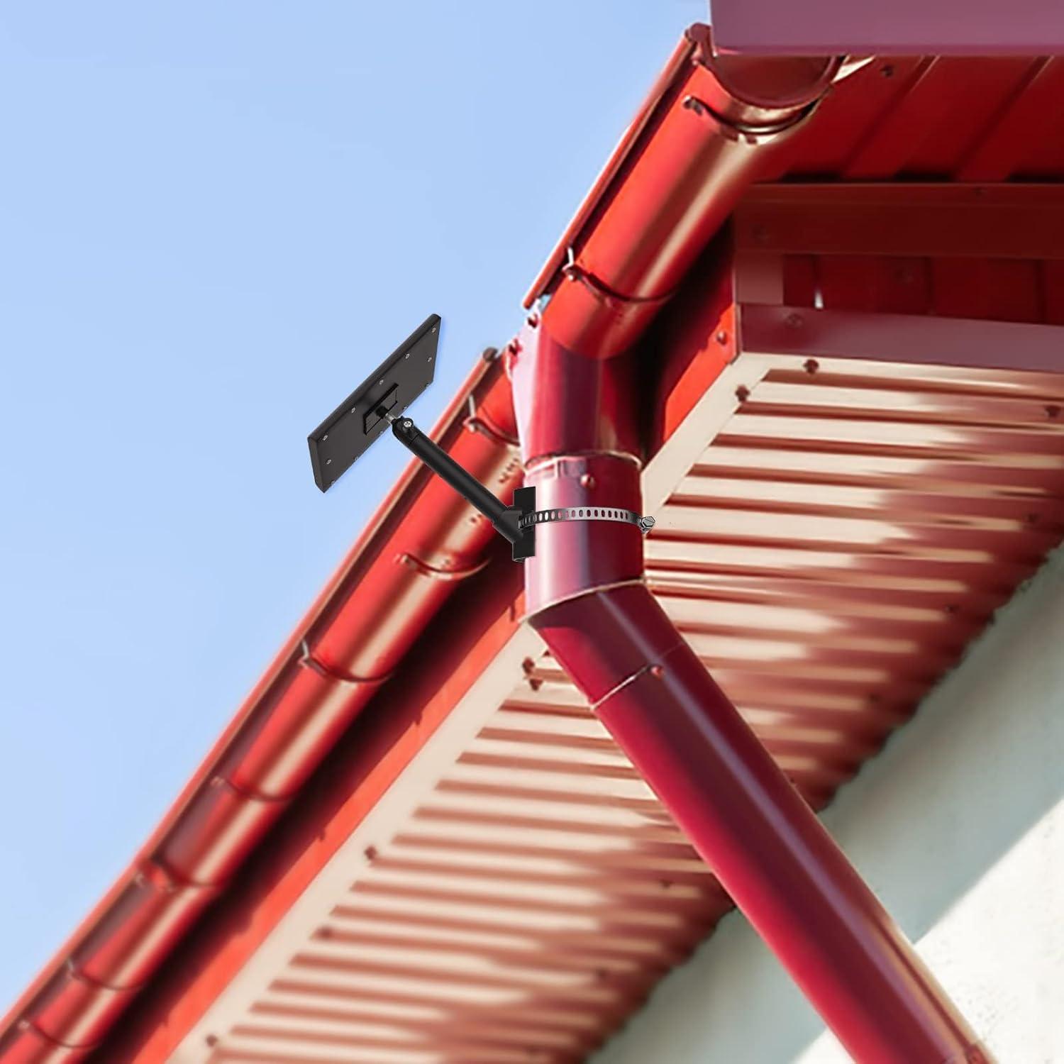 Soporte de Panel Solar Ajustable para Arlo y Ring - Metal Negro