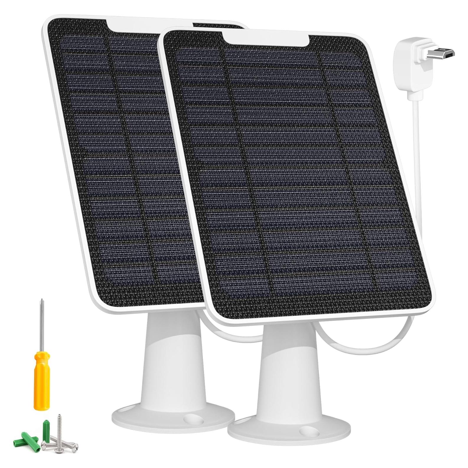 Cargador Solar WININMETA 5W para Cámara Arlo Essential - 2 Paquete