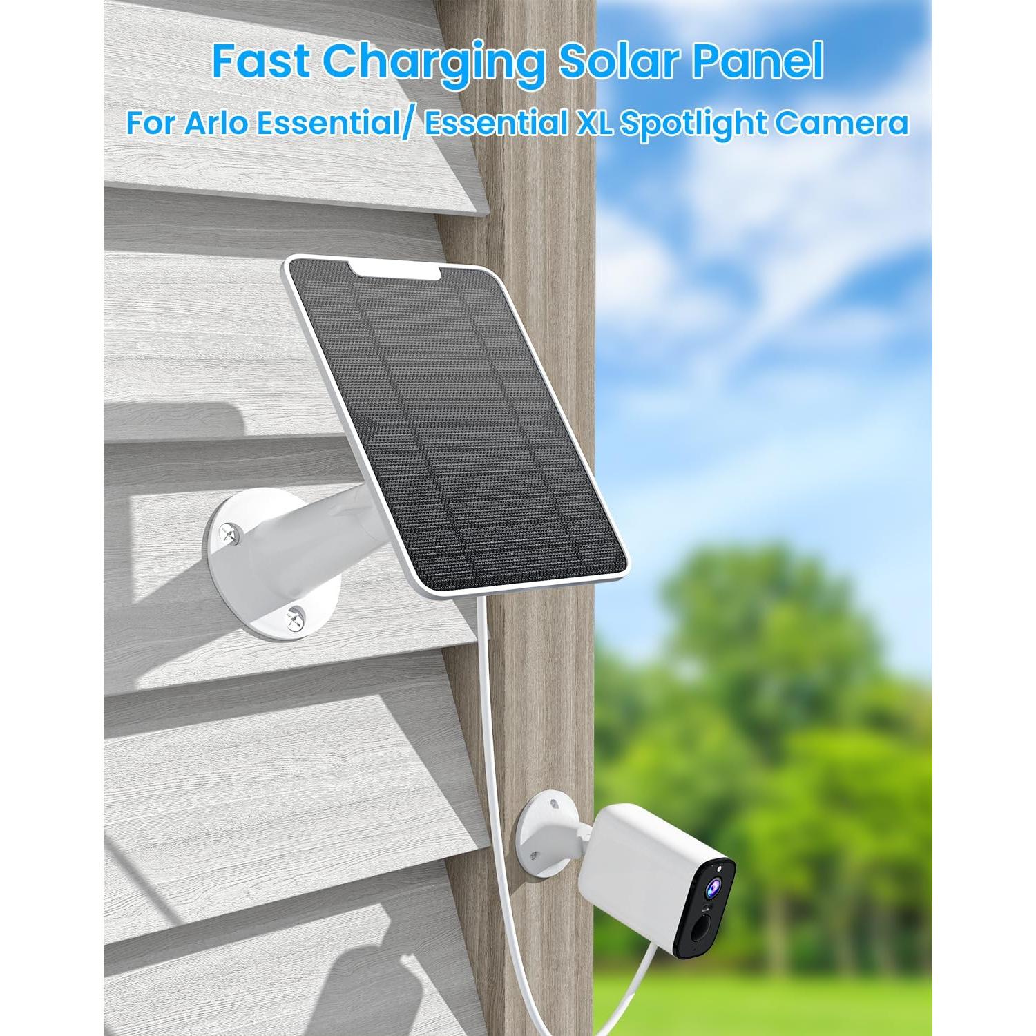 Cargador Solar WININMETA 5W para Cámara Arlo Essential - 2 Paquete