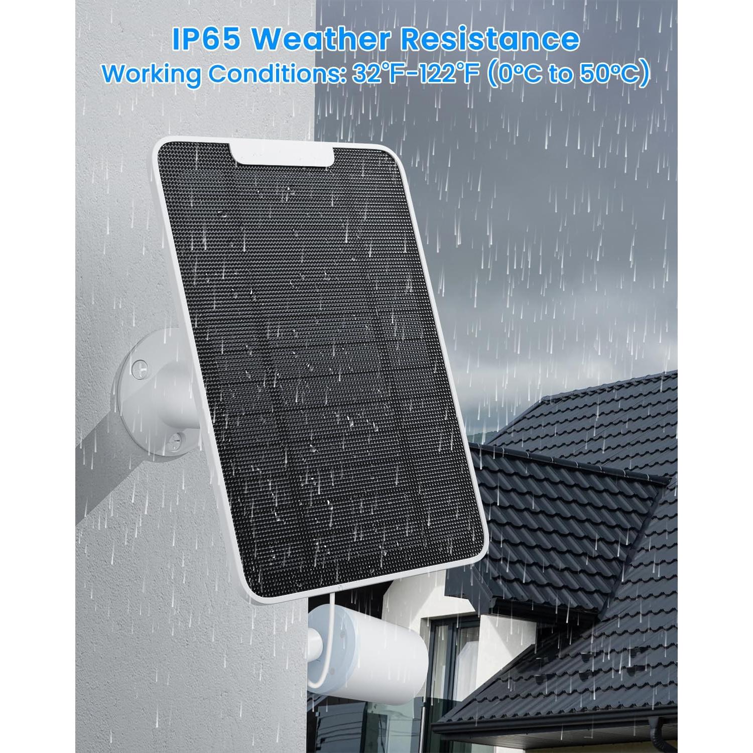 Cargador Solar WININMETA 5W para Cámara Arlo Essential - 2 Paquete