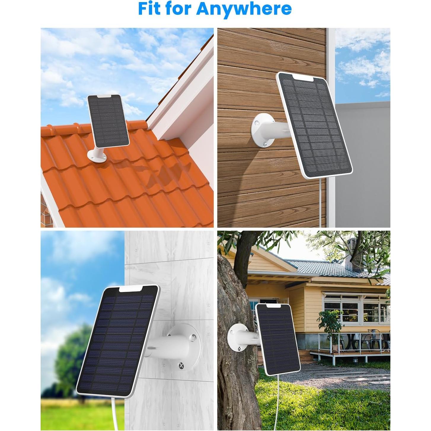 Cargador Solar WININMETA 5W para Cámara Arlo Essential - 2 Paquete