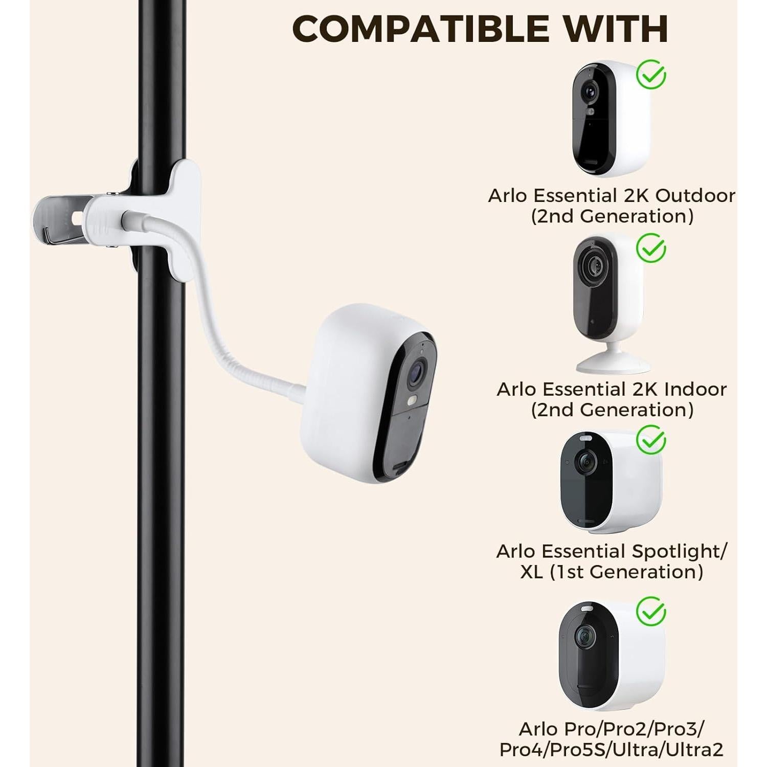 Soporte de Cámara de Seguridad Wochel 2Pack para Arlo 2K Pro