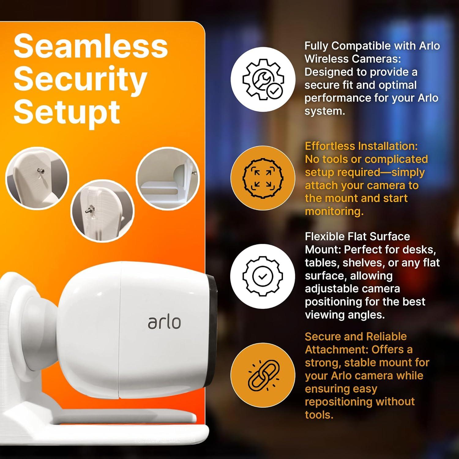 Soporte de Escritorio SplashNColor para Cámara Arlo - Fácil Instalación