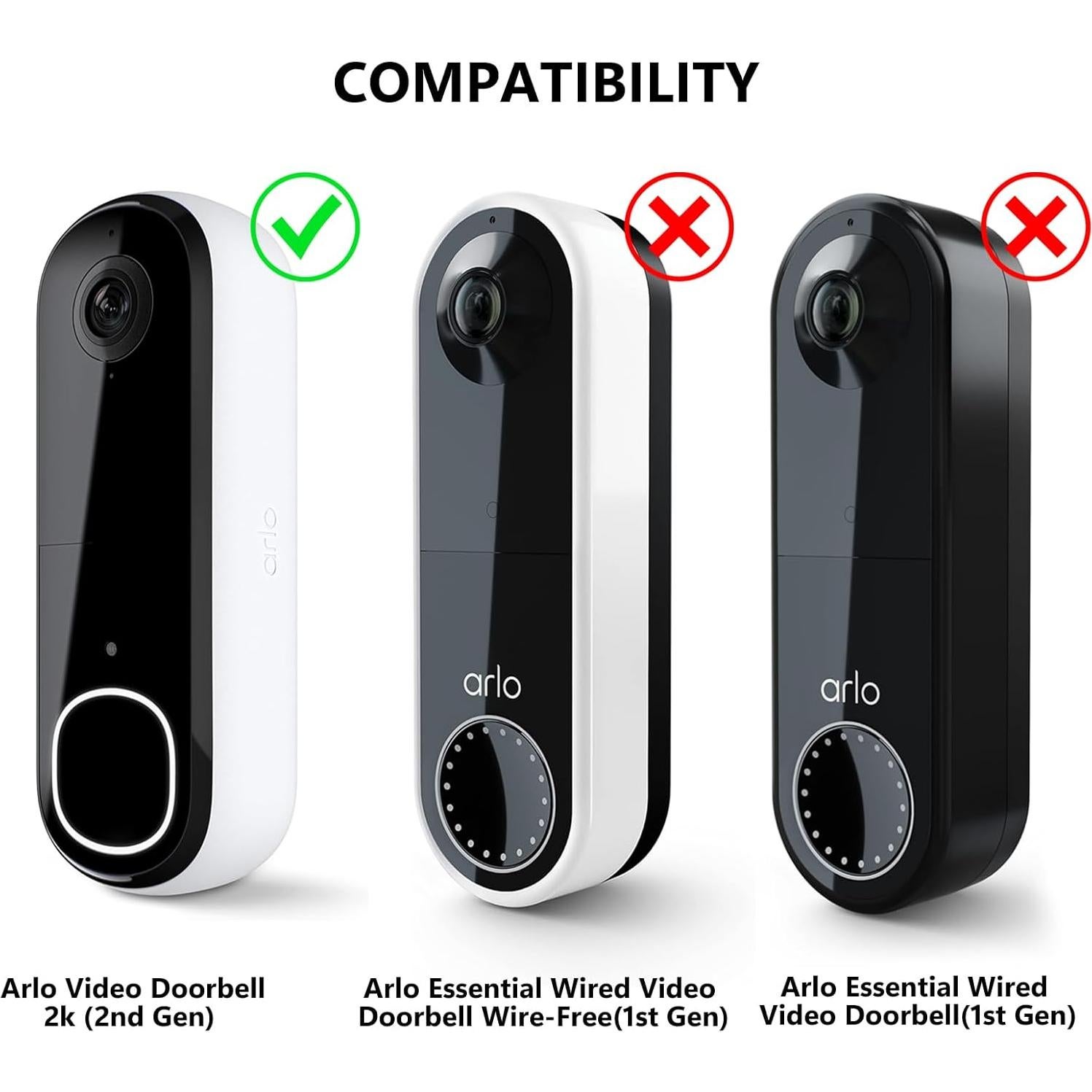 Soporte Antirrobo para Timbre Arlo Video Doorbell 2K - Impermeable