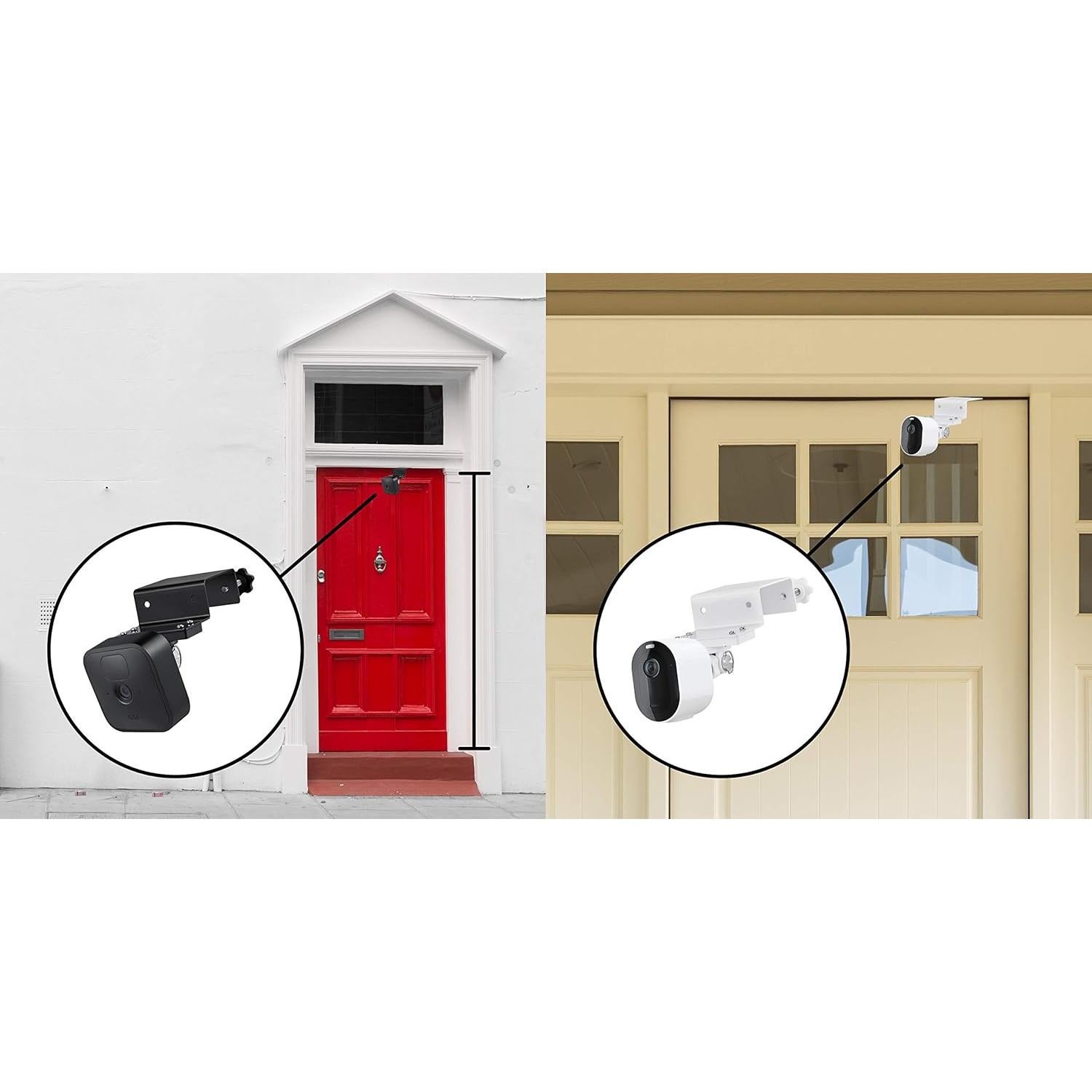 Soporte de Puerta Wasserstein para Cámaras Arlo, Blink, Ring, Eufy - Negro