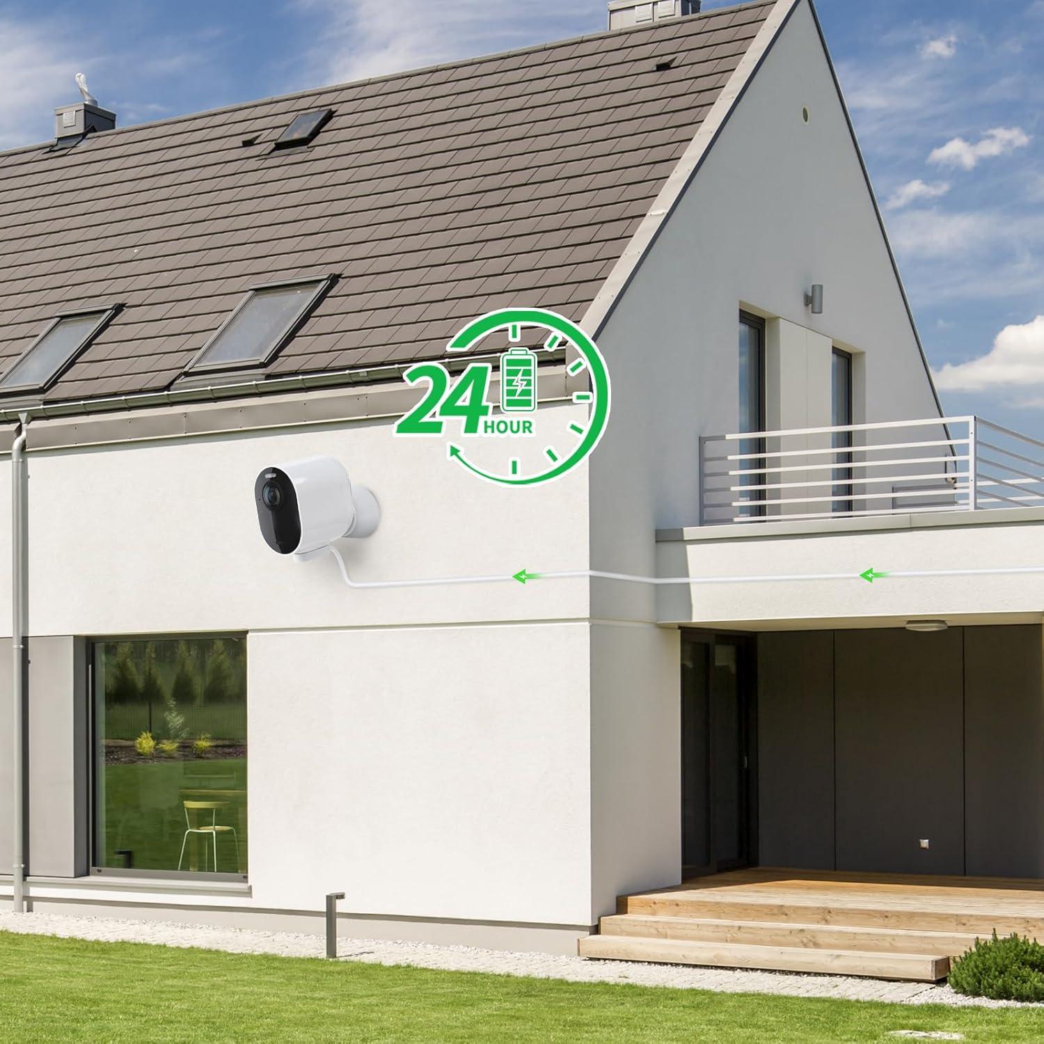 Cable de Carga Magnético Alertcam para Arlo Pro 5S/4/3 Floodlight/Ultra 2 - 9m