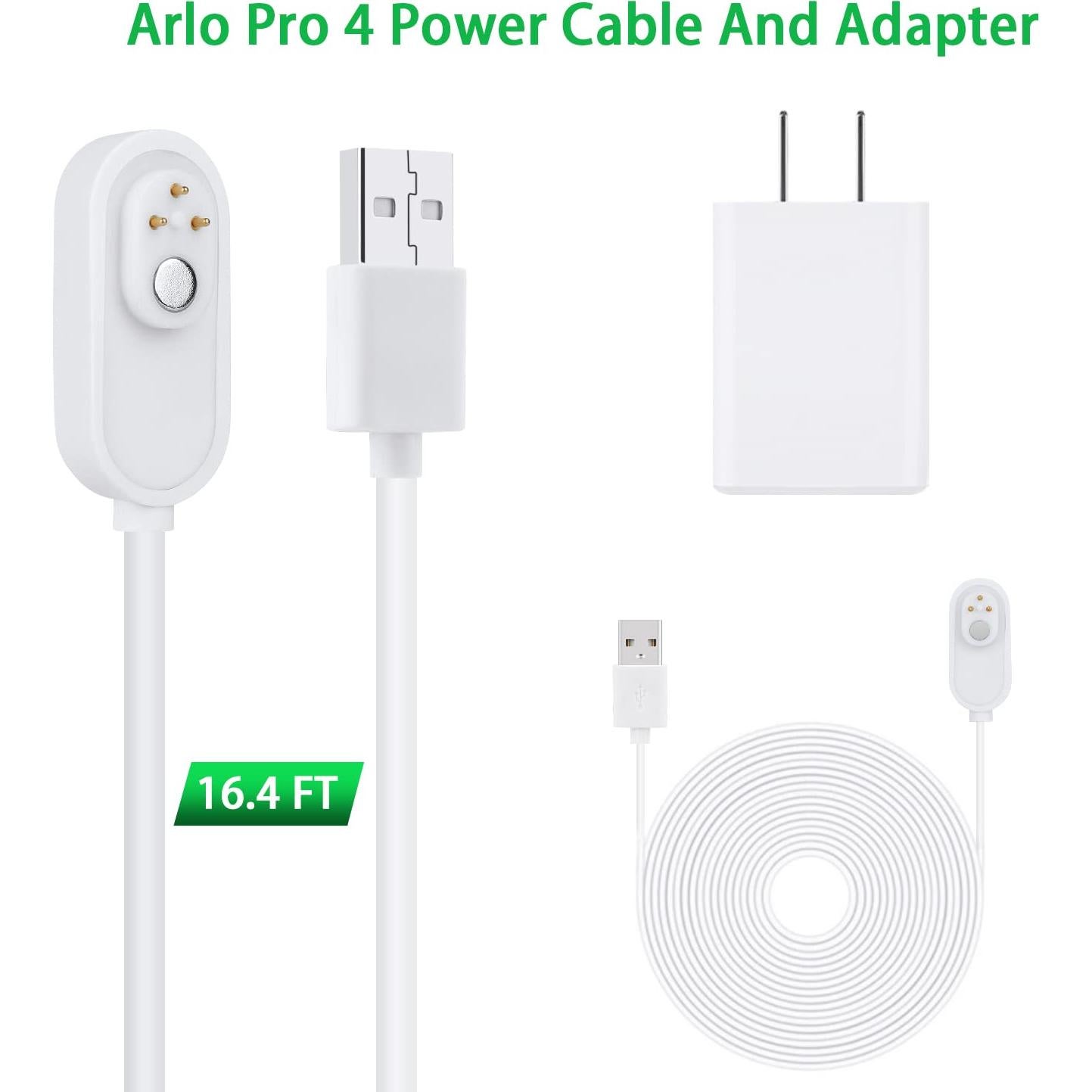 Cable de Alimentación Magnético ALERTCAM 5m para Arlo Pro 3/4/5S/Ultra