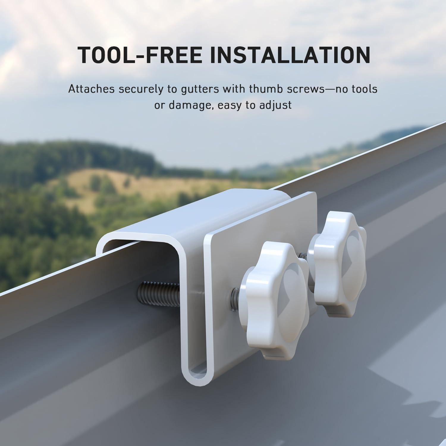 Soporte para canalón Holicfun para cámaras de seguridad blanco