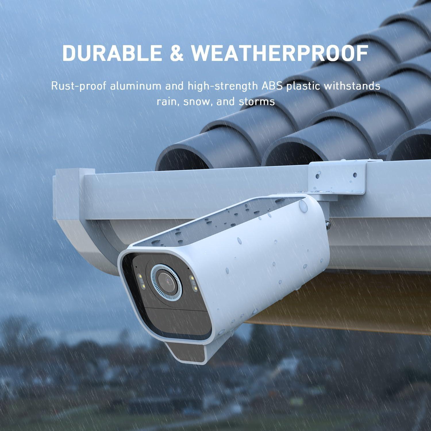 Soporte para canalón Holicfun para cámaras de seguridad blanco