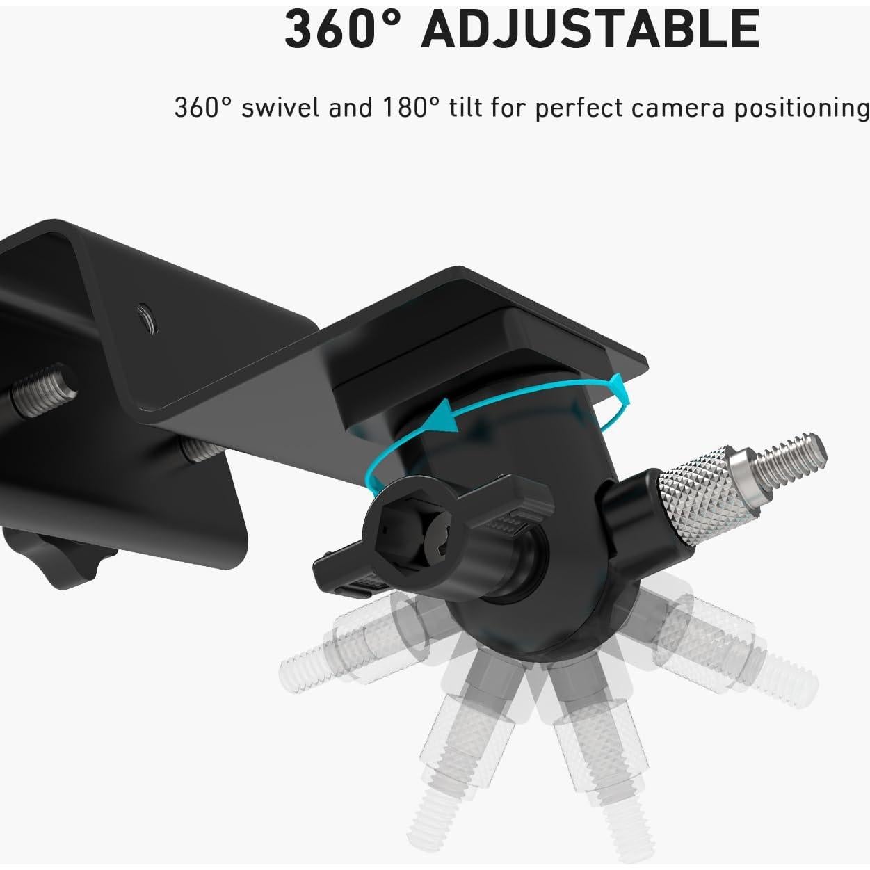Soporte para canalón Holicfun para cámaras de seguridad blanco
