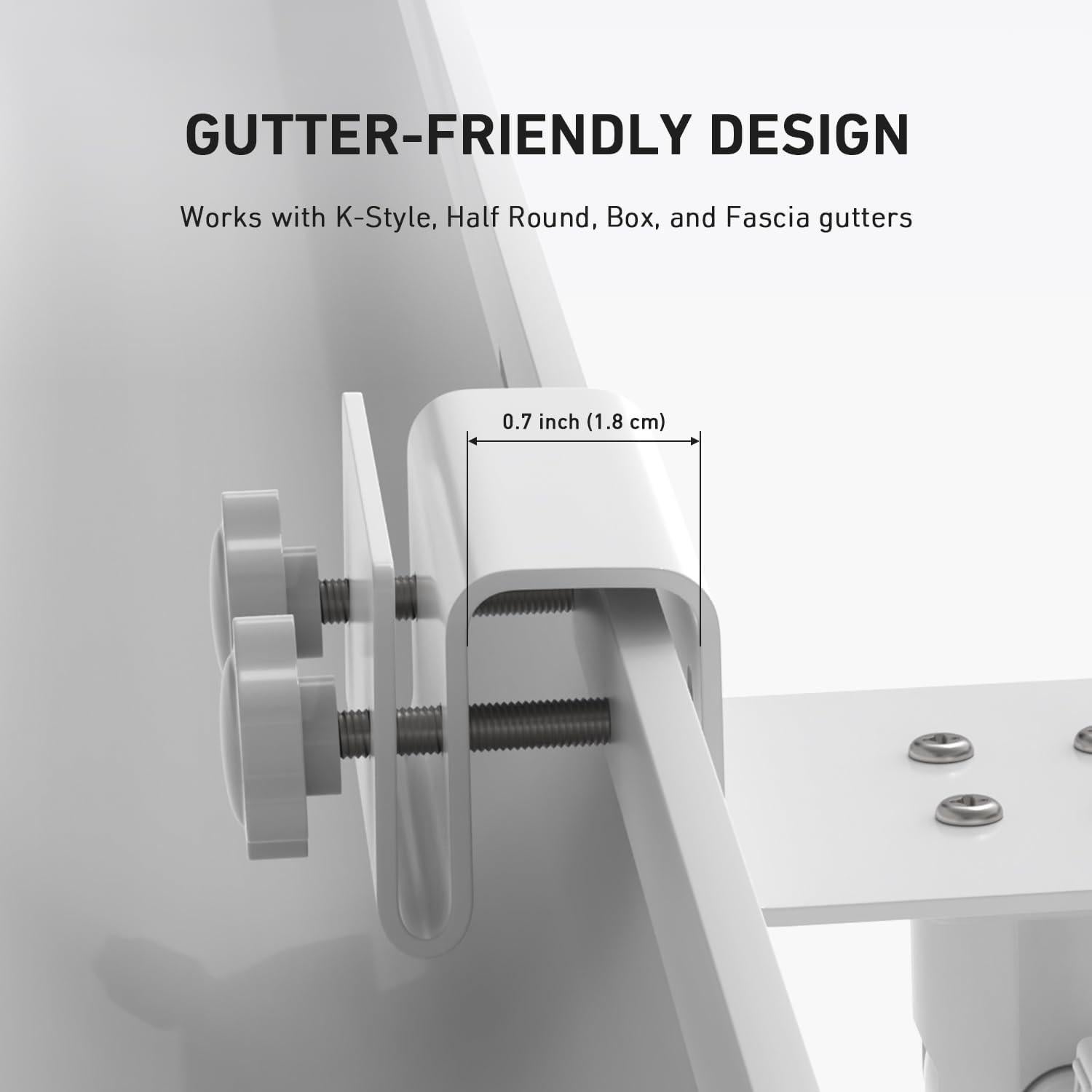 Soporte para canalón Holicfun para cámaras de seguridad blanco