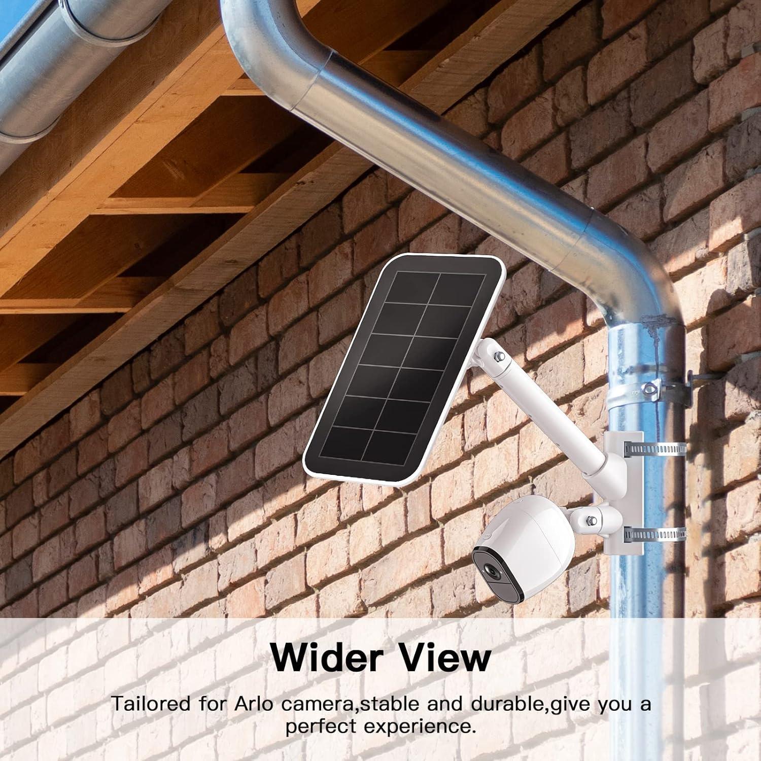 Soporte de Montaje en Poste HOLACA para Panel Solar Arlo - Blanco