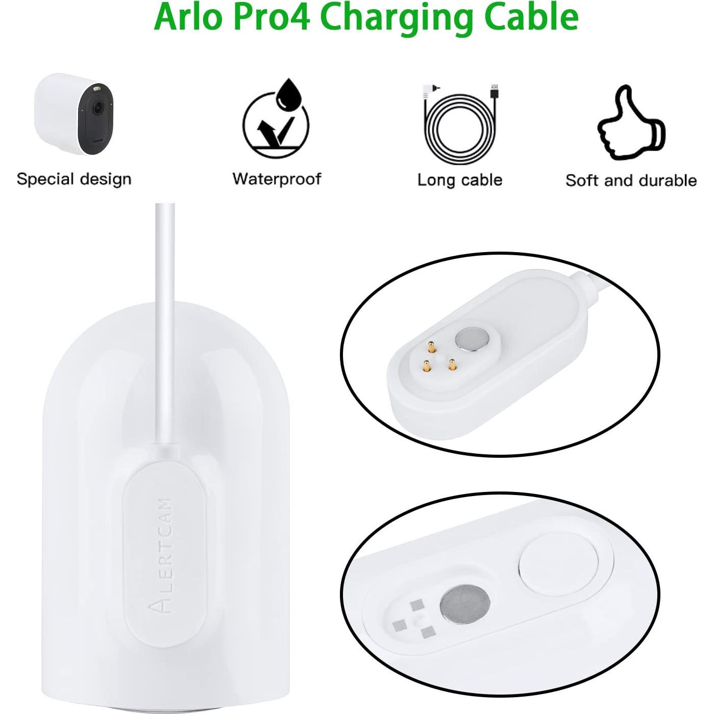 Cable de Carga Magnético ALERTCAM 9M para Arlo Pro 3/4/Ultra 2