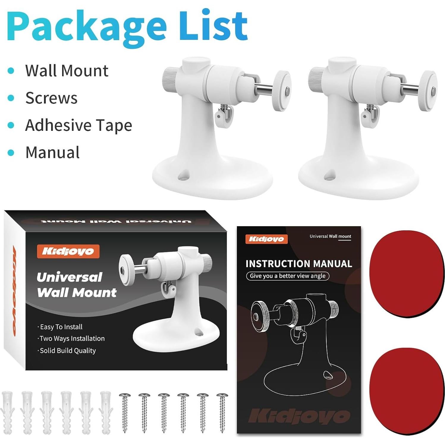 Soporte de Montaje en Pared Kidjoyo para Cámara Ring Stick Up