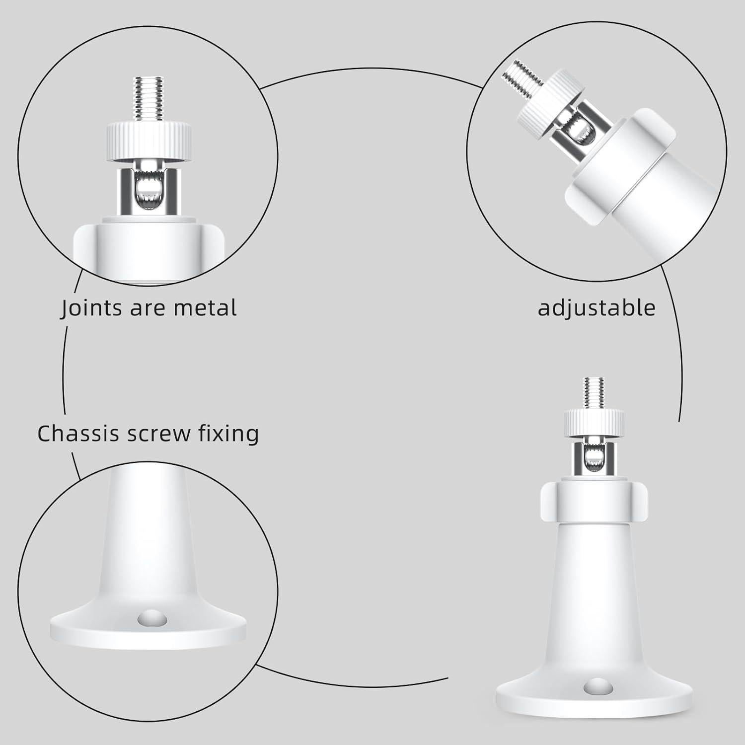 Soporte de Pared Ajustable para Cámaras Arlo y Ring - 4 Unidades