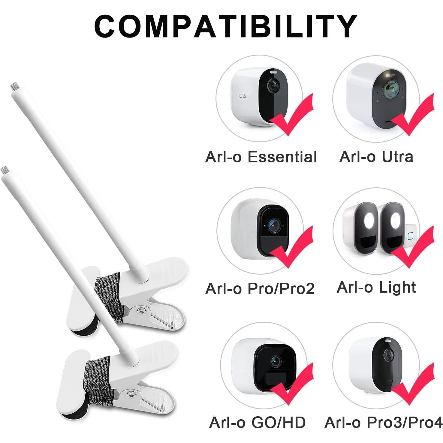 Soporte de Abrazadera Flexible AOZTSUN para Arlo - 2 Unidades