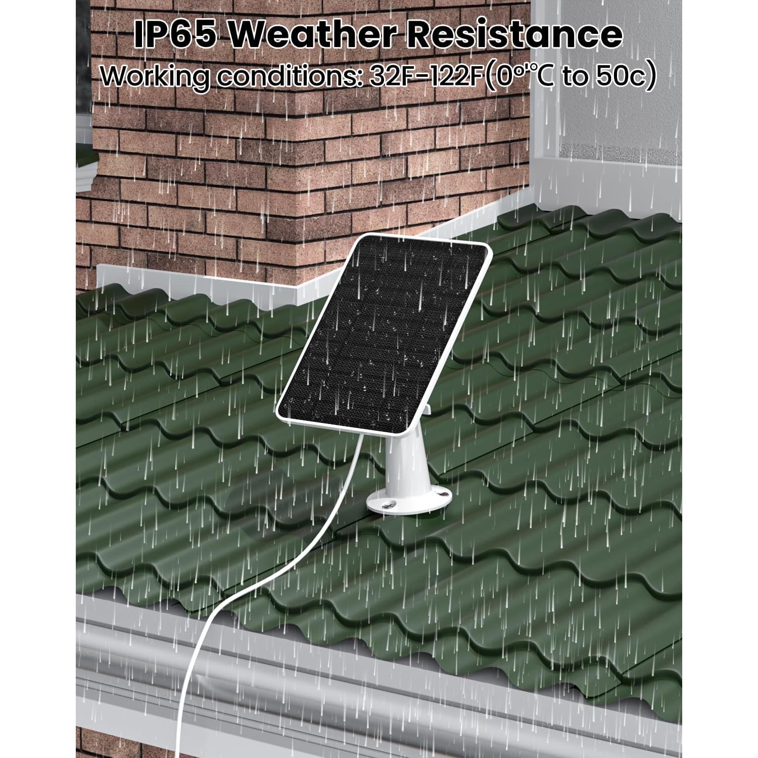 Cargador Solar 5W Fohoa para Cámara Arlo Essential 2da Gen - 4 Piezas