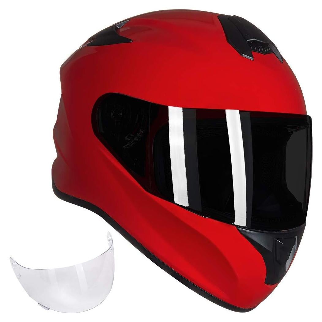 Casco de Motocicleta ILM ST-06 Rojo Pequeño con Ventilación