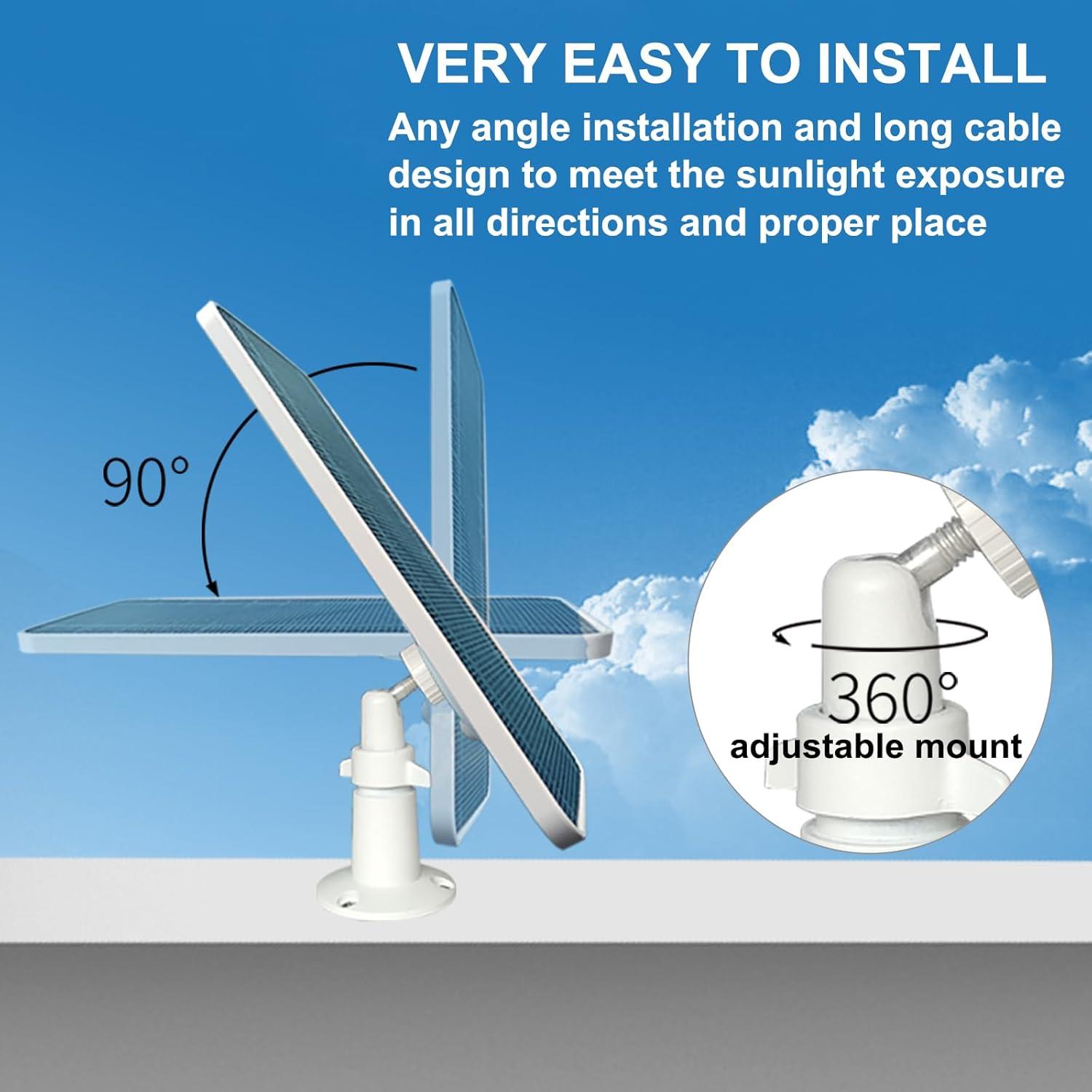 Cargador Solar JJMASEE para Cámaras Arlo Pro 4/5S/Ultra - 3 Unidades