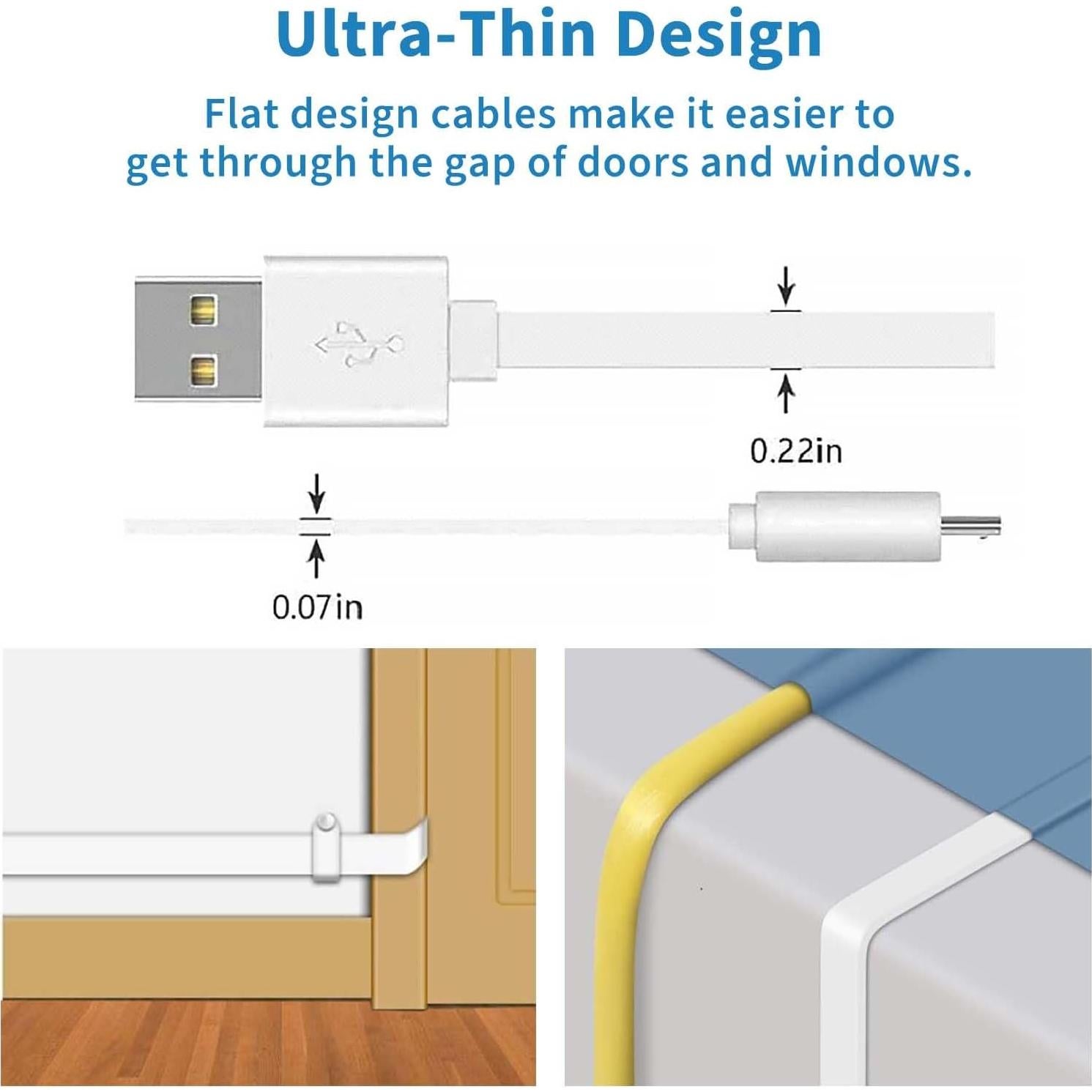 Cable de Carga Magnético DIANMU 20FT para Arlo Pro 4/5S/3