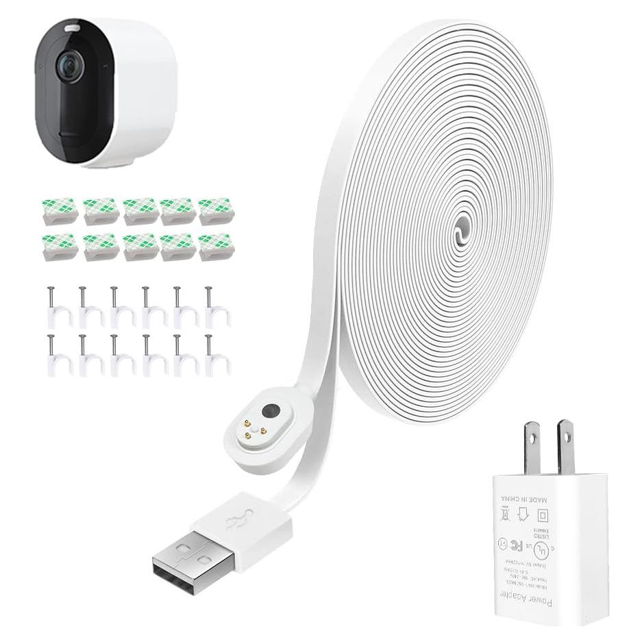 Adaptador de Corriente y Cable de Carga Magnético Arlo Pro 3/4/5S 2K - 8m