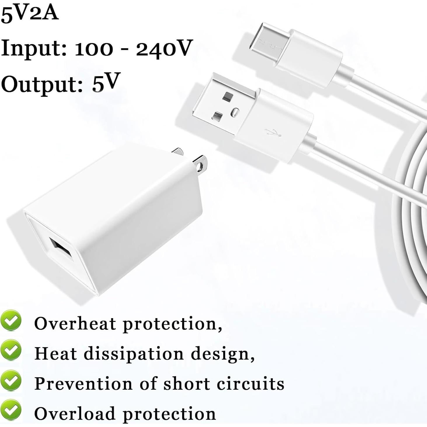 Cargador USB C SEEHOM para AirPods y Control Remoto TV 5V 2A