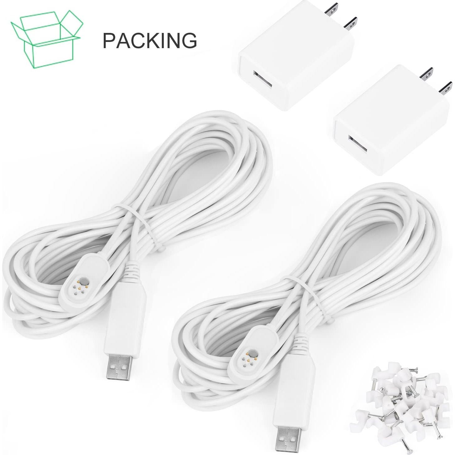 Paquete de 2 Cables de Carga Magnéticos 9M para Arlo Pro 3/4/5S/Ultra