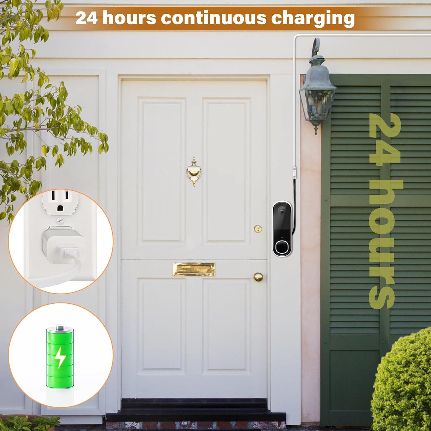 Cable Transformador Timbre Arlo Video Doorbell 2K 5m Resistente