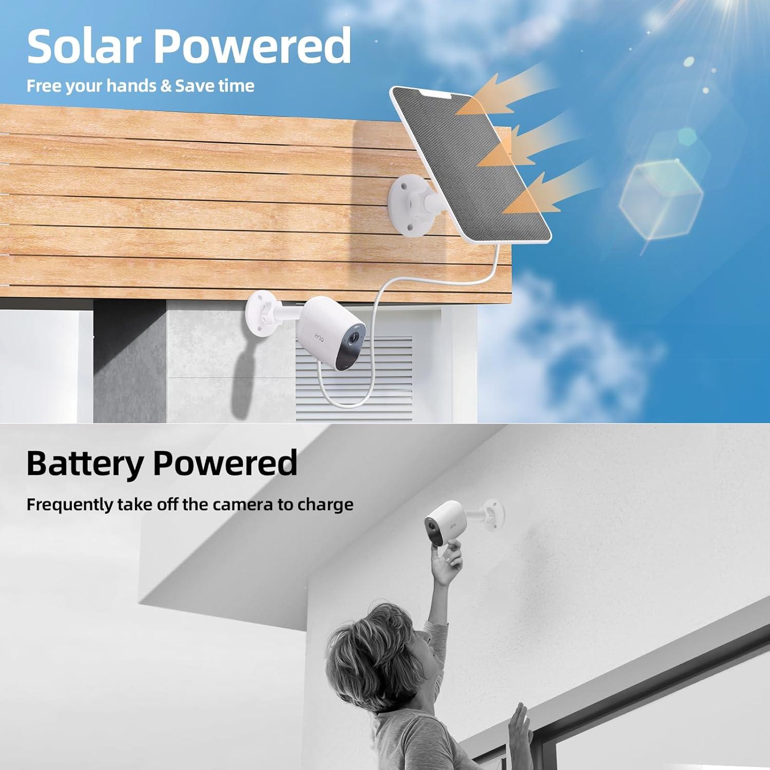 Cargador Solar WGKLLY 4W para Cámaras Arlo Pro 3/4/Ultra - 3 Pack