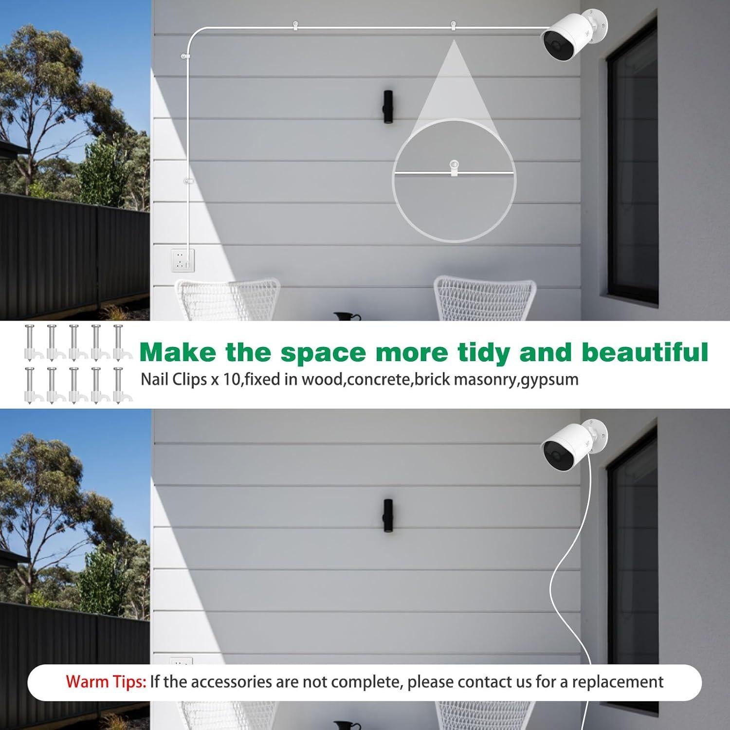 Cable de Extensión Micro USB 10m ASKUBSKU para Cámaras de Seguridad