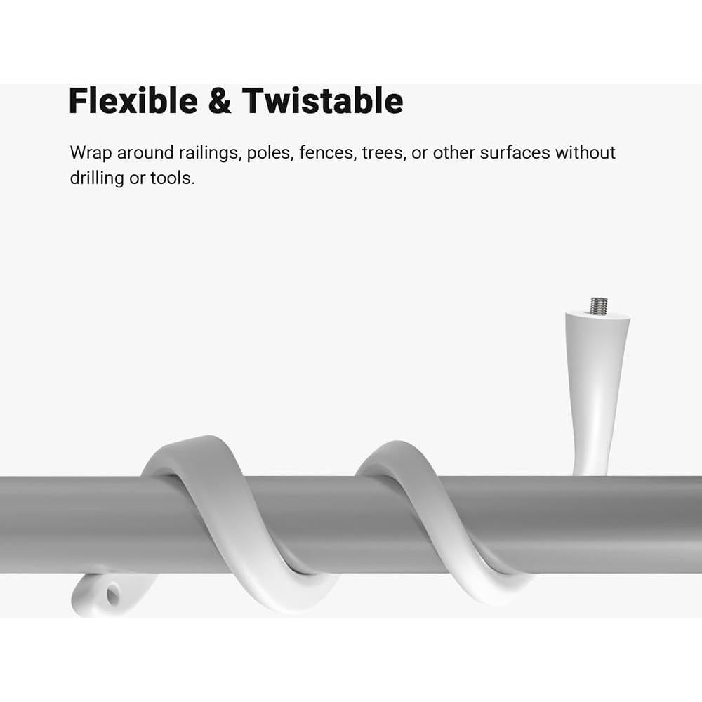 Soporte Flexible Twist Holicfun para Cámaras de Seguridad - Blanco