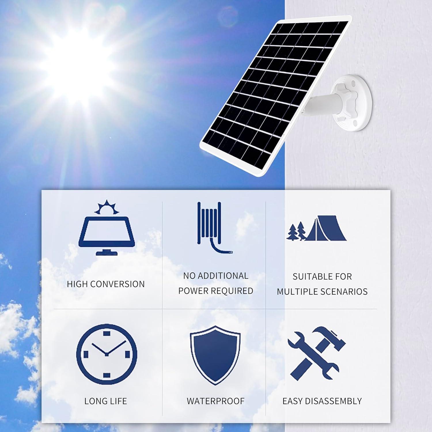 Cargador Solar DFTIM 8W para Cámaras Arlo Pro 5S/4/3/2