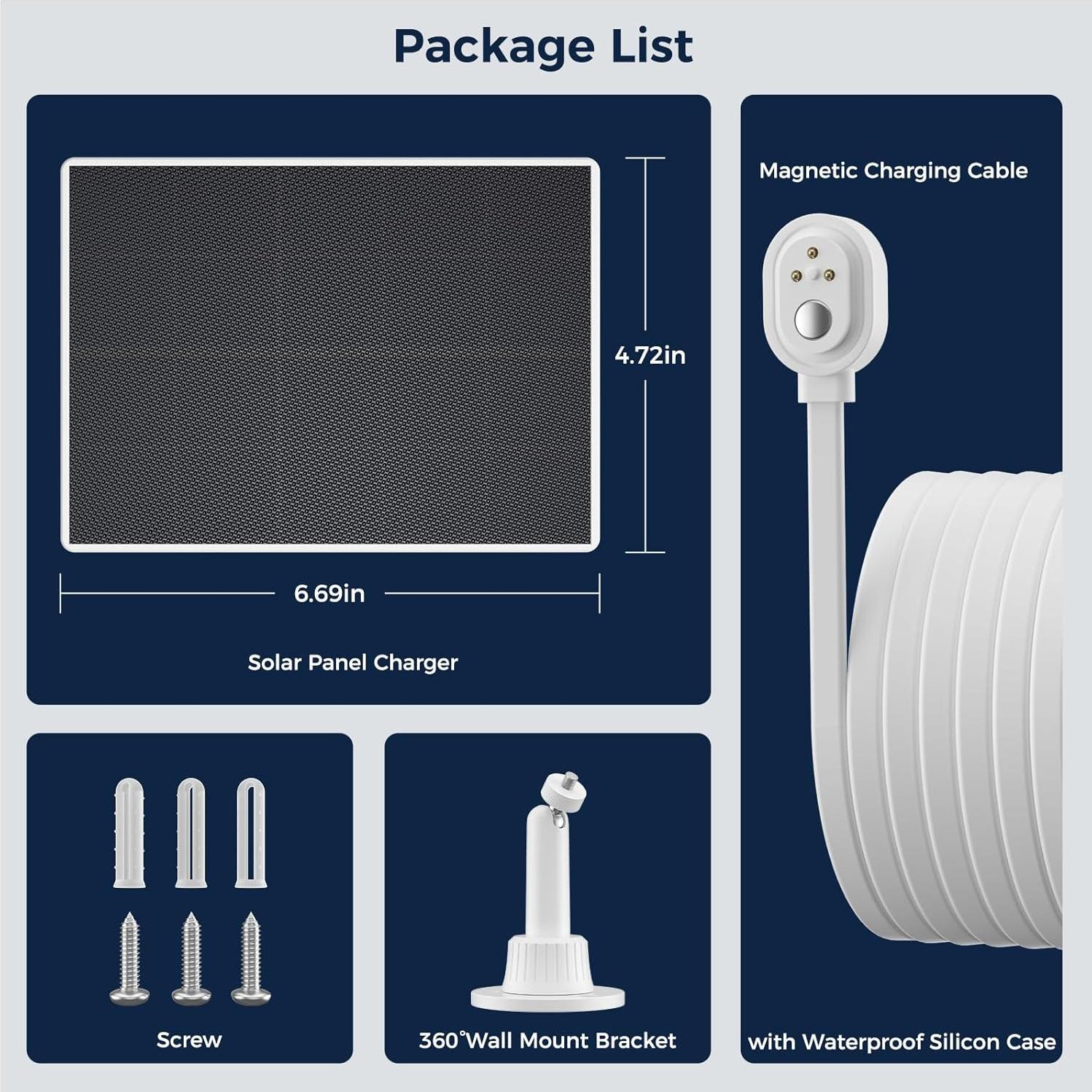 Cargador Solar Xwartre 6V para Cámaras Arlo Pro 5s/4/3