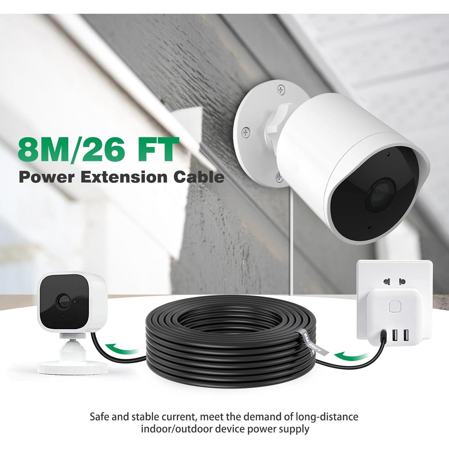 Cable de Extensión de Alimentación Micro USB 8M ASKUBSKU para Cámaras