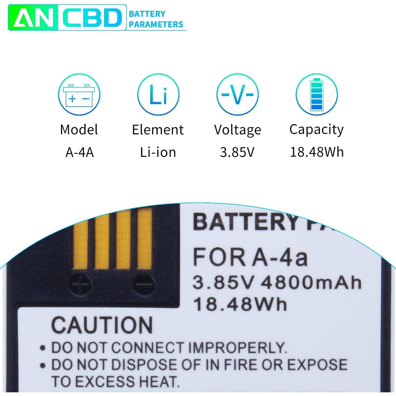 Batería de Reemplazo A-4A para Arlo Pro 3/4/5/Ultra - 4800mAh