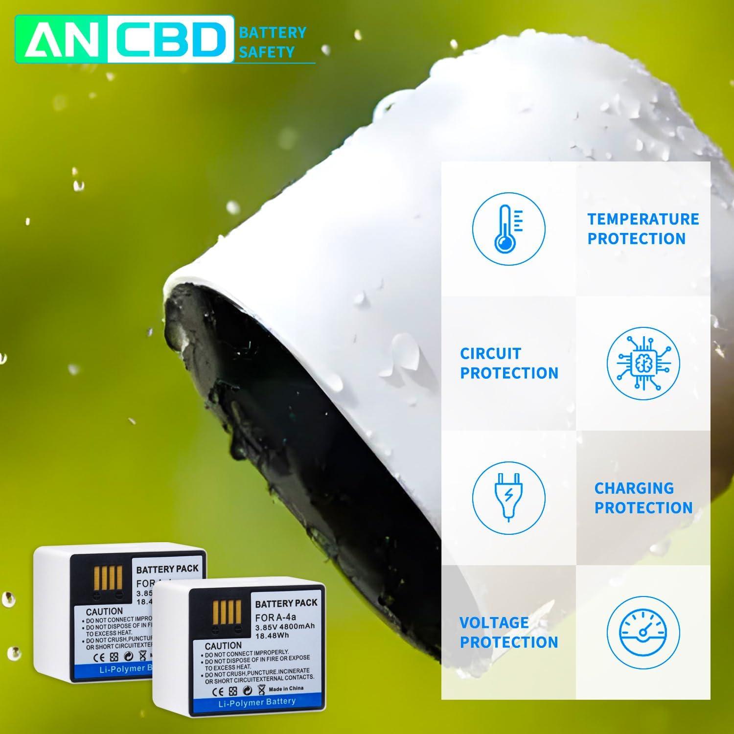 Batería de Reemplazo A-4A para Arlo Pro 3/4/5/Ultra - 4800mAh