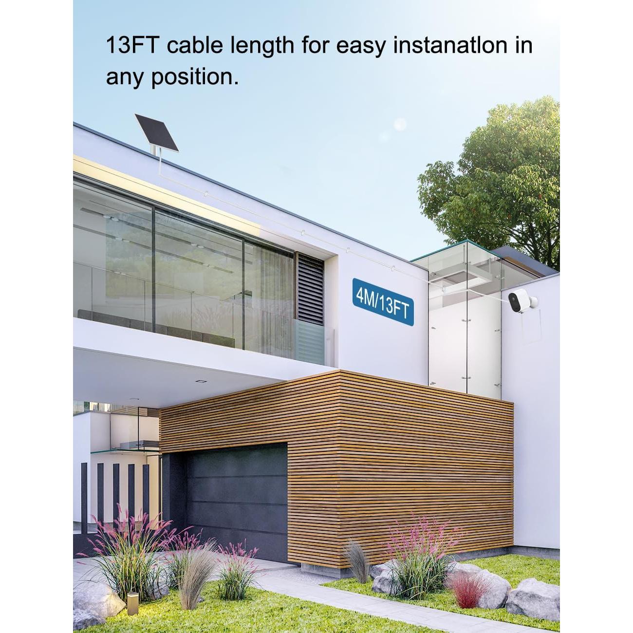 Cargador Solar 6V Newding para Cámaras Arlo Pro 2-4, 12W