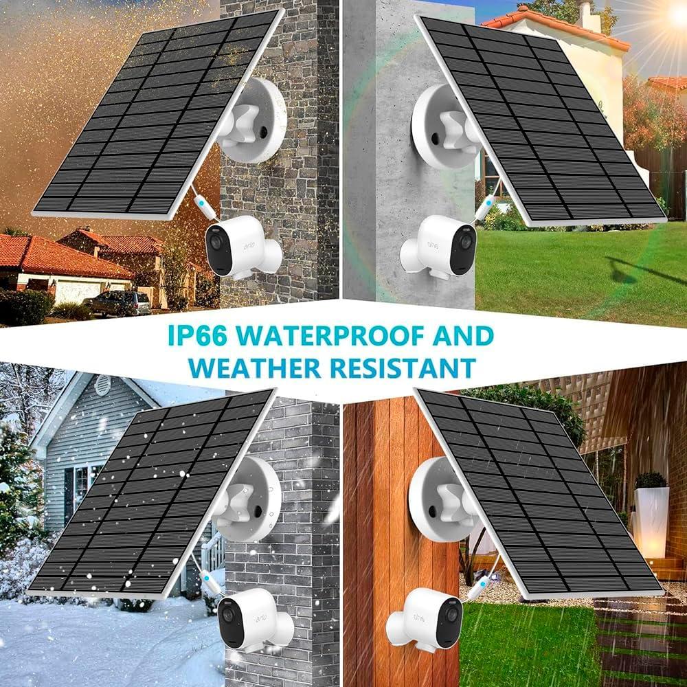 Panel Solar 6W LIFEMOI para Cámaras Arlo Pro 5S 2K, Pro 4, Pro 3