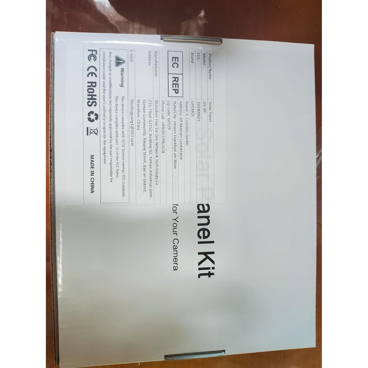 Panel Solar 6W LIFEMOI para Cámaras Arlo Pro 5S 2K, Pro 4, Pro 3