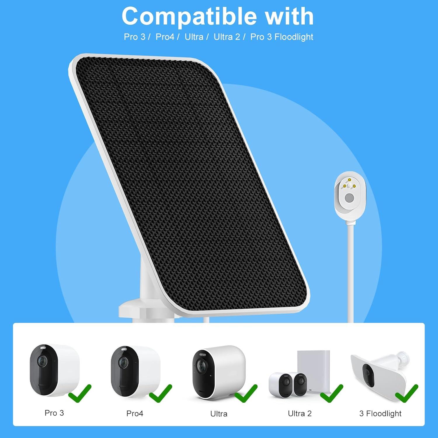 Cargador Solar SANKABA para Cámara Arlo Pro 5S 2K, 5W IP65