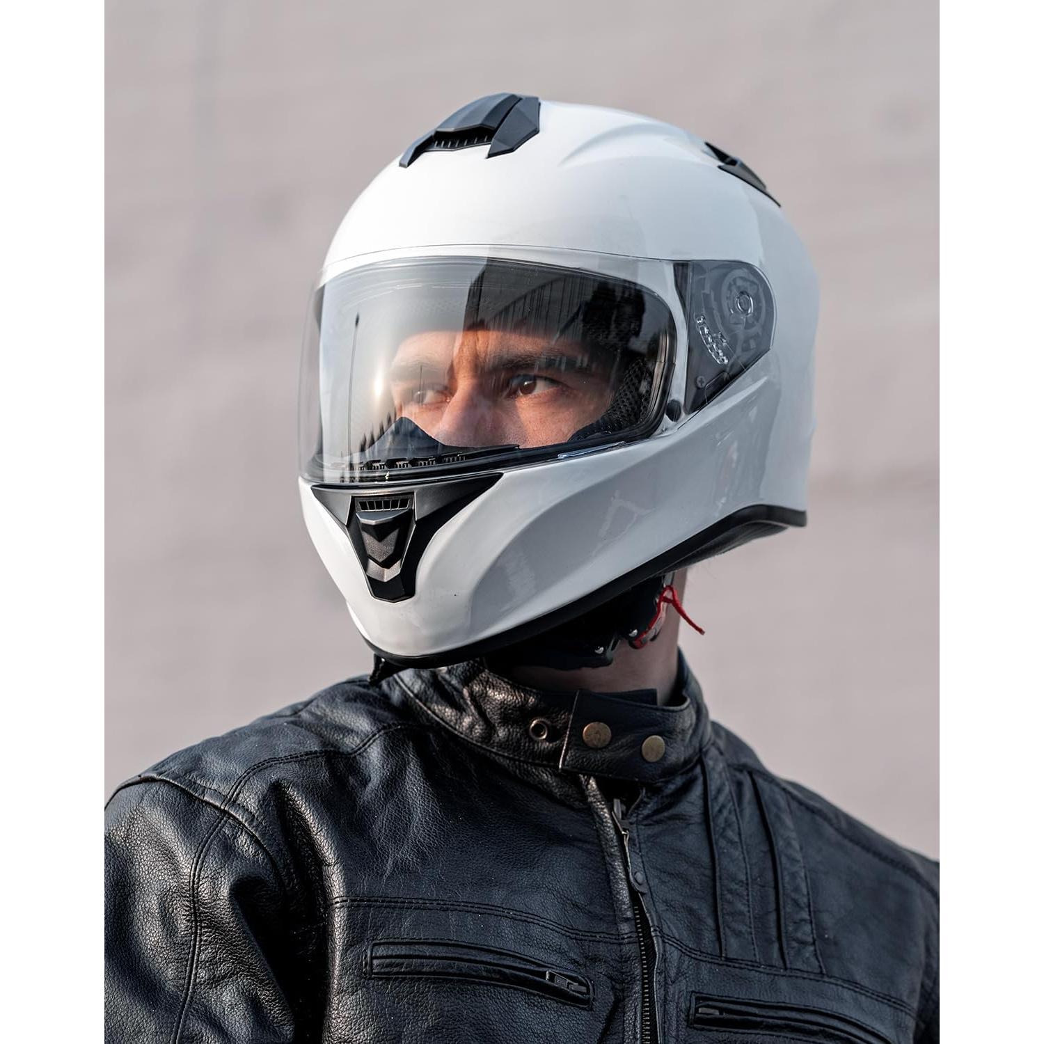 Casco de Motocicleta ILM ST-06 Blanco Pequeño con Ventilación