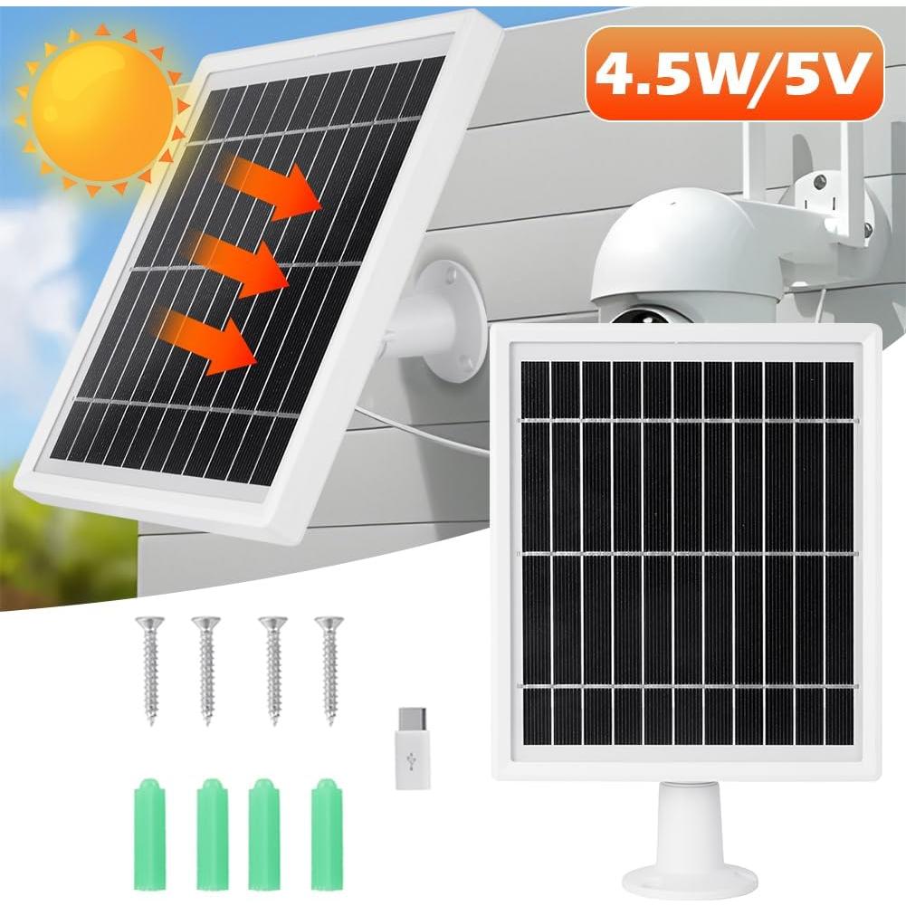 Cargador Solar OUGETHER para Cámaras Arlo y Eufy - 4.5W