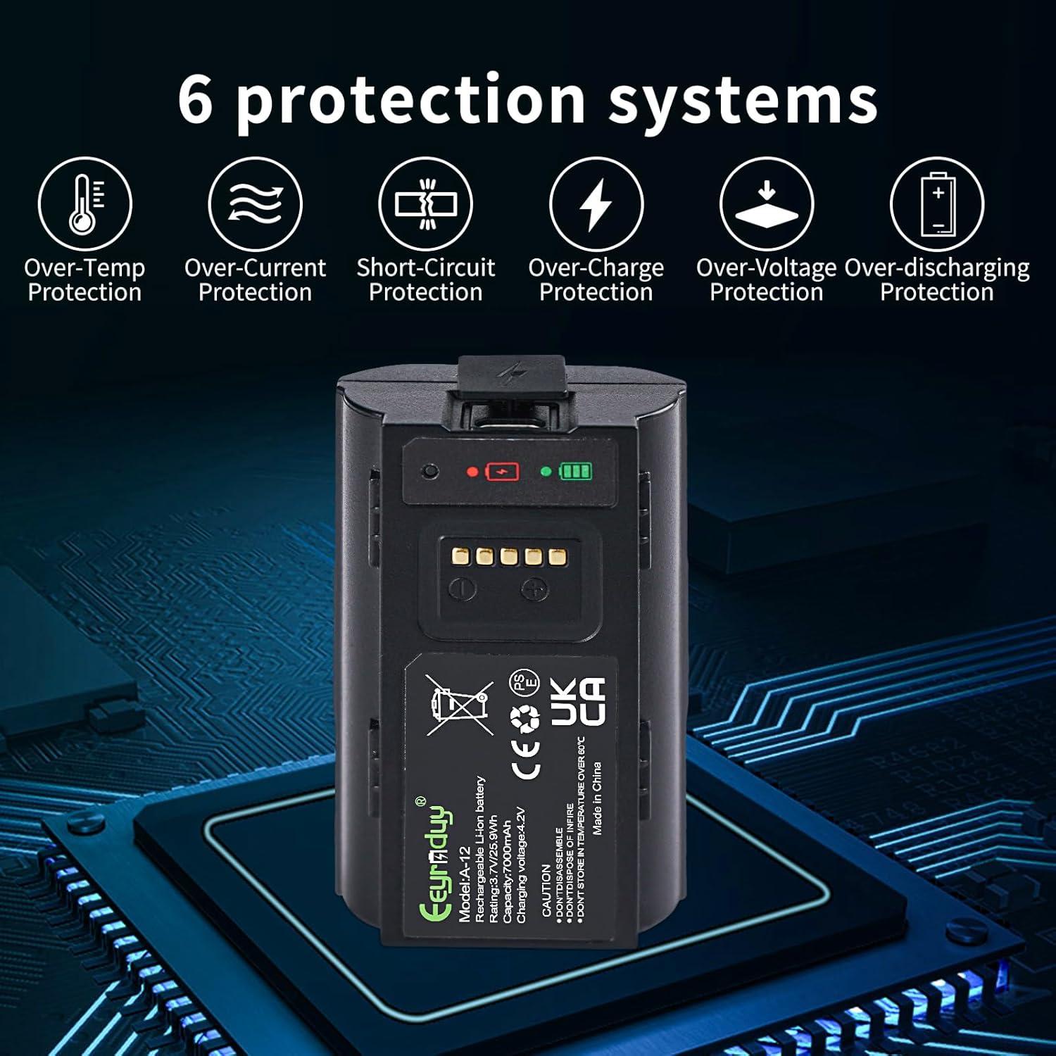 Batería recargable A12 7000 mAh para timbre Arlo Essential