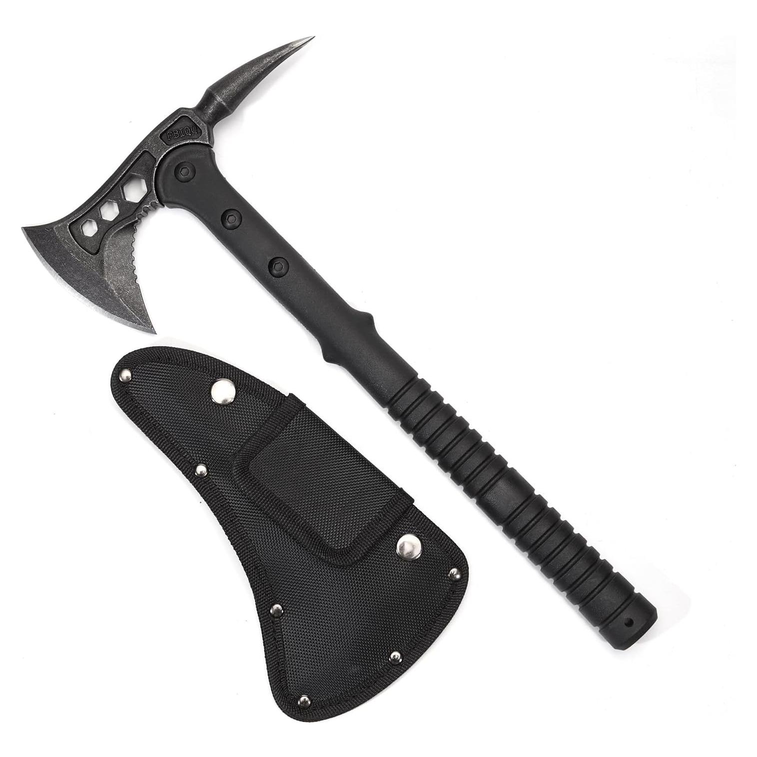 Hacha de Camping KHU 39.7 cm Acero Inoxidable con Funda