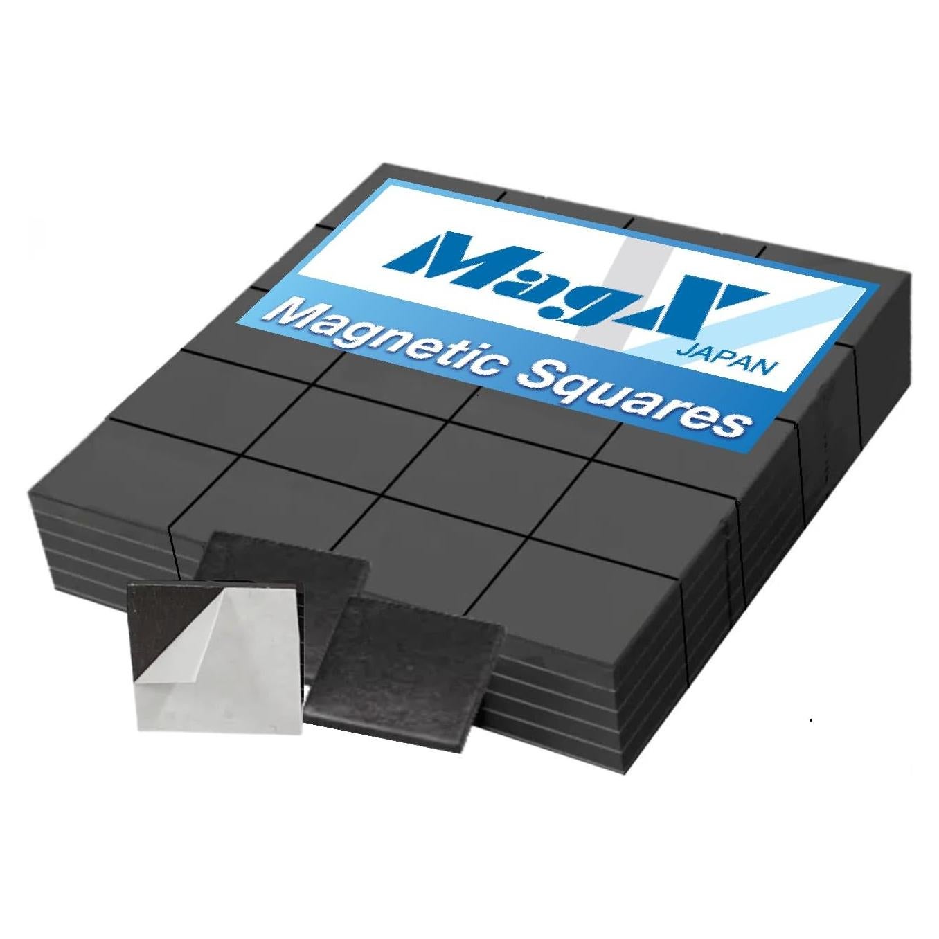 Cuadrados Magnéticos MagX Adhesivos 1.9 cm, 100 Piezas