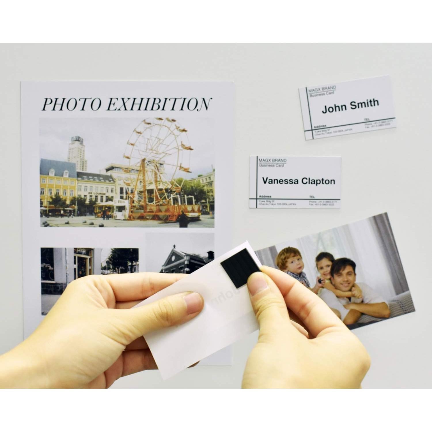 Cuadrados Magnéticos MagX Adhesivos 1.9 cm, 100 Piezas