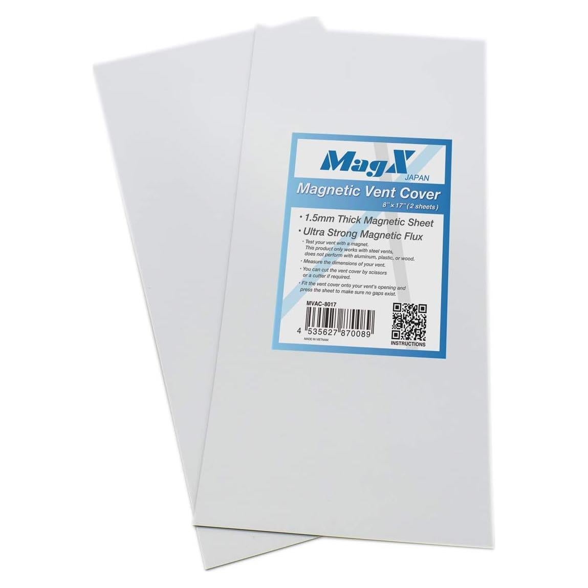 Cubierta Magnética para Ventilación MagX 43x20 cm, 2 Hojas