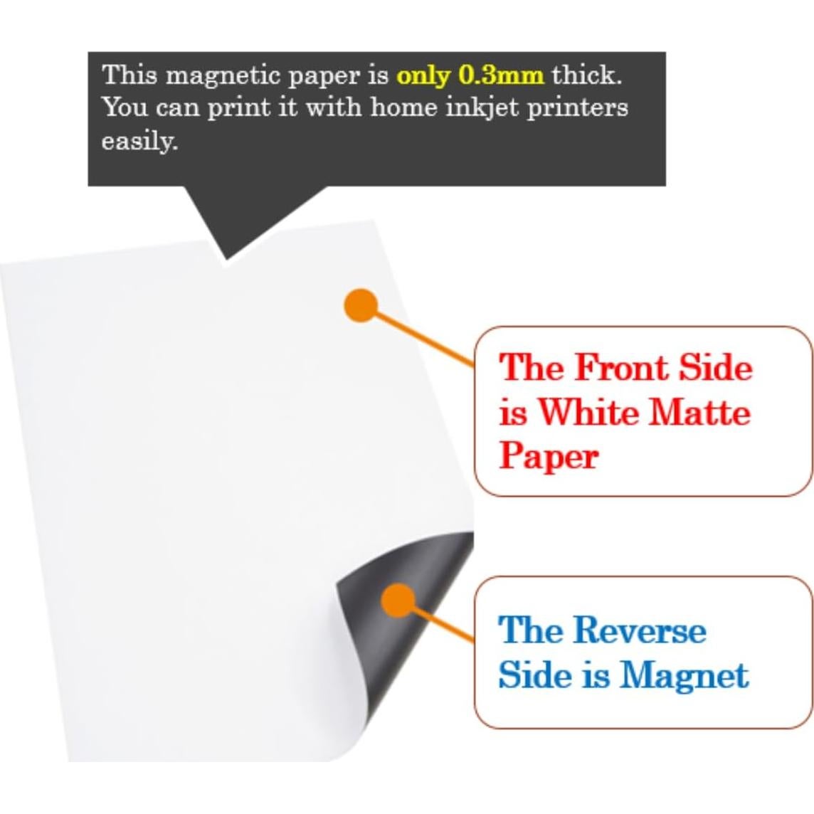 Hojas Magnéticas Imprimibles MagX, 21.6x27.9 cm, 10 Unidades