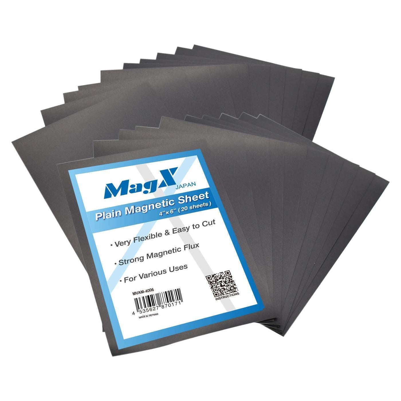 Hojas Magnéticas Planas MagX 10x15 cm 20 Piezas No Adhesivas