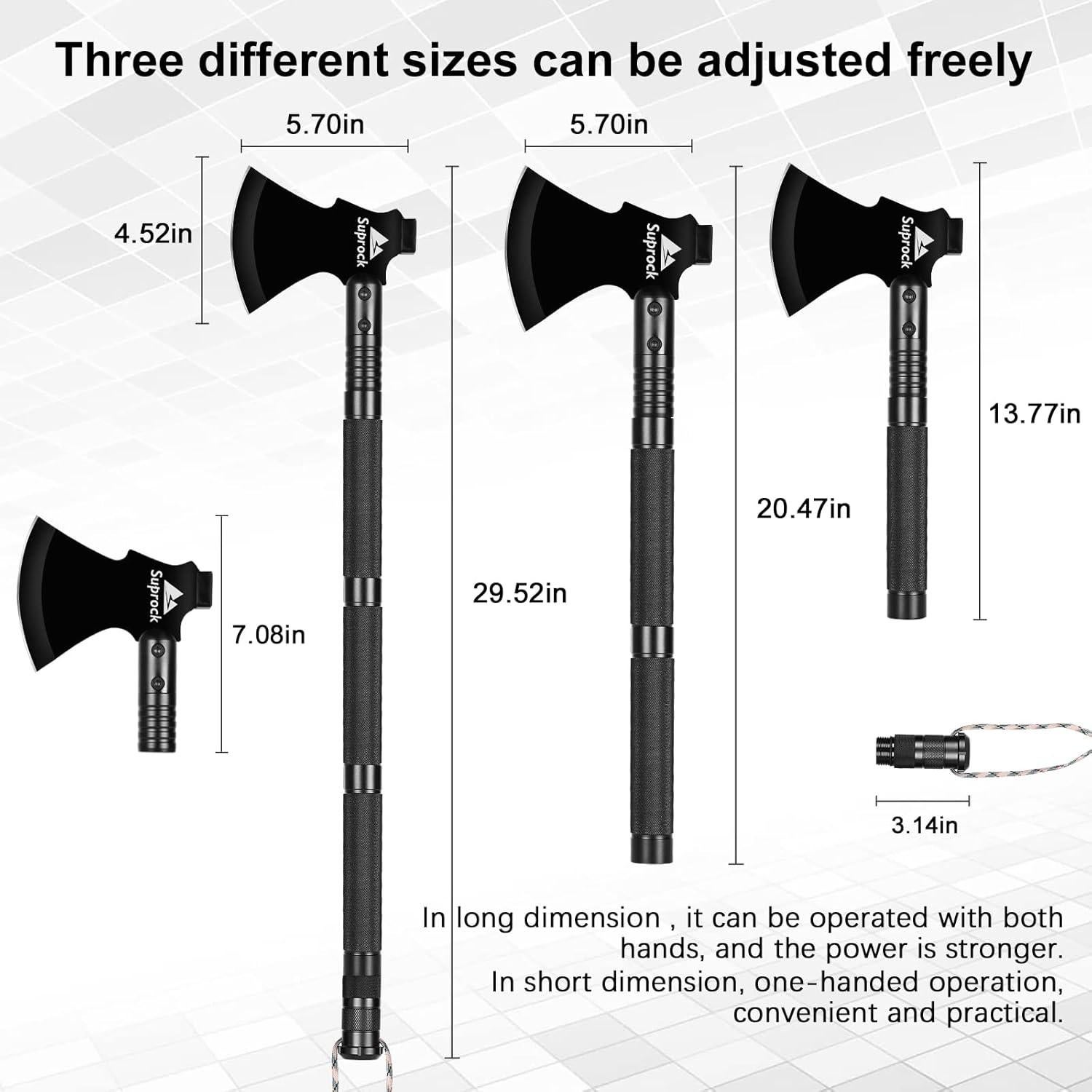 Pala Táctica Suprock 24 en 1 Plegable de Acero Alto Carbono